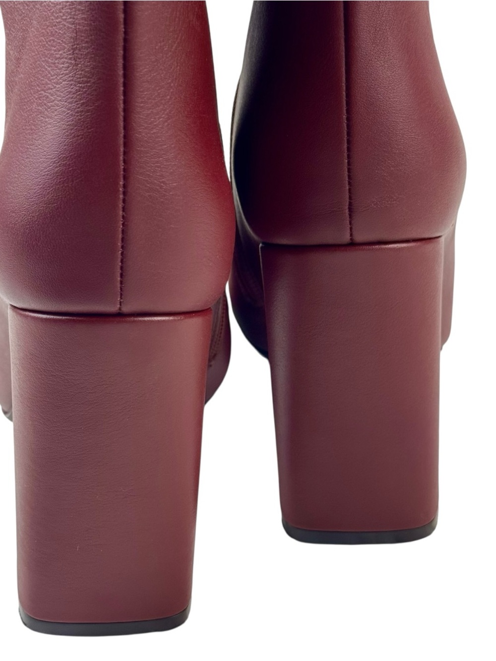 Sézane Amandine Boots Burgundy Leather Size 39 US 8-8.5 ARCHIVE RARE w/ Box - Picture 6 of 12